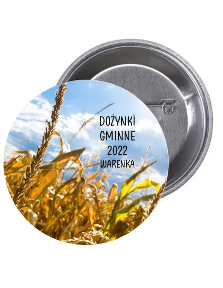 Przypinki Buttony Dożynki Gminne Znaczki Badziki z Grafiką