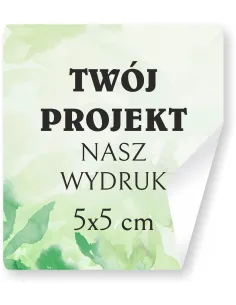 Naklejki 5 X 4 Etykiety Reklamowe Twoje logo Dowolny
