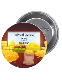 Przypinki Buttony Dożynki Gminne Znaczki Badziki z Nadrukiem