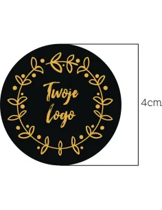 Naklejki Etykiety Reklamowe Twoje logo Dowolny Nadruk 4 cm