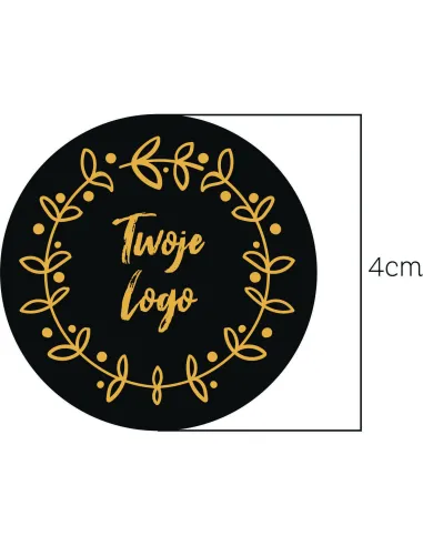 Naklejki Etykiety Reklamowe Twoje logo Dowolny Nadruk 4 cm