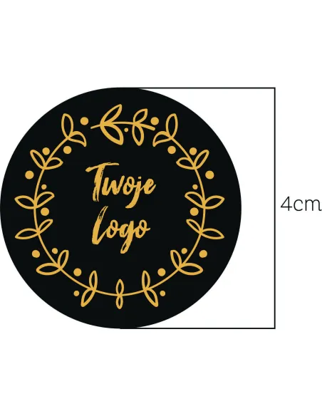 Naklejki Etykiety Reklamowe Twoje logo Dowolny Nadruk 4 cm