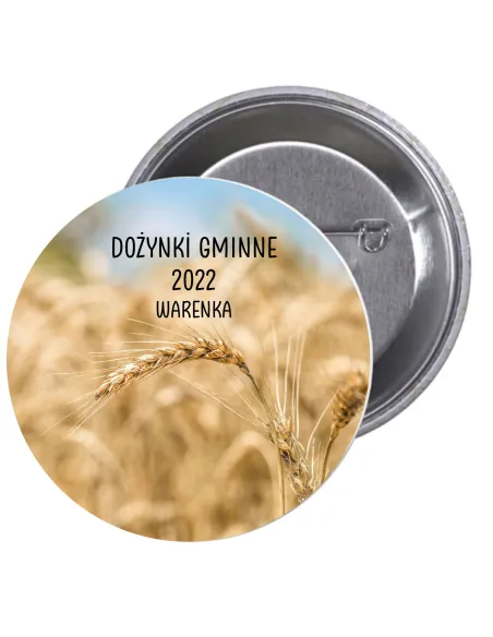 Przypinki Buttony Dożynki Gminne Znaczki Badziki Pamiątkowe