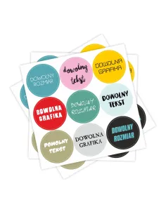 Naklejki 5x5 cm logo Firmowe Etykiety Reklamowe Twoim