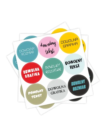 Naklejki 5x5 cm logo Firmowe Etykiety Reklamowe Twoim