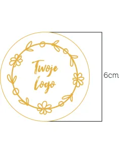 Naklejki 6 cm Etykiety Reklamowe Twoje logo Cięte Obrysie
