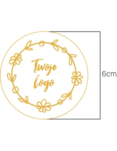 Naklejki 6 cm Etykiety Reklamowe Twoje logo Cięte Obrysie