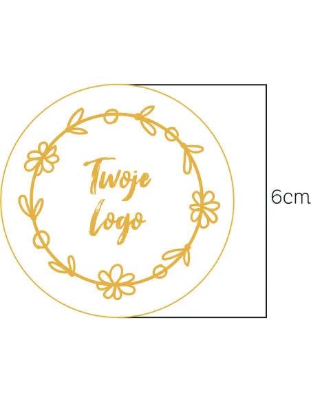 Naklejki 6 cm Etykiety Reklamowe Twoje logo Cięte Obrysie