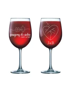Kieliszek do Wina Grawer z Grawerem na Prezent dla Pary