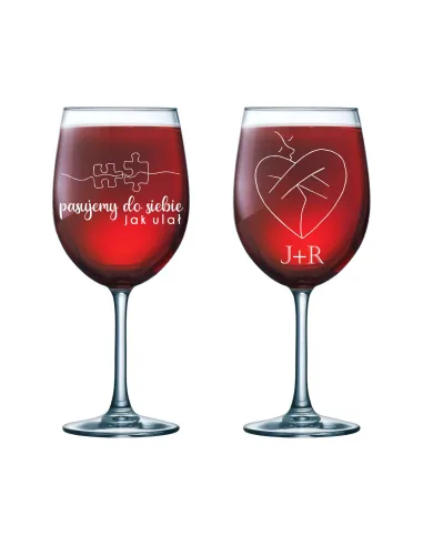 Kieliszek do Wina Grawer z Grawerem na Prezent dla Pary