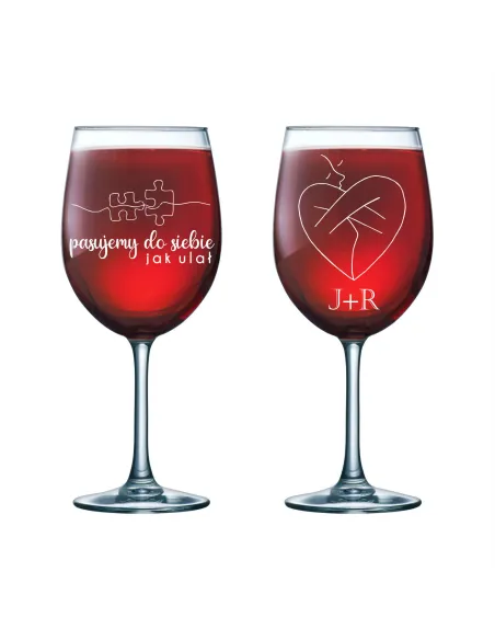 Kieliszek do Wina Grawer z Grawerem na Prezent dla Pary