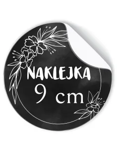 Naklejki 9 cm Etykiety Reklamowe Twoje logo Cięte Obrysie