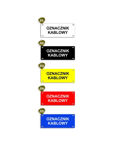 Oznaczniki Kablowe Tabliczki Energetyczne – Kable Złącza