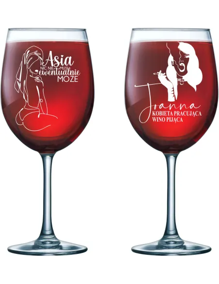 Kieliszek do Wina Grawer Dzień Kobiet Prezent z Grawerem