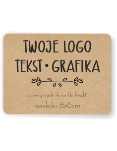 Naklejki Etykiety Reklamowe Eko Kraft Twoje logo z Nadrukiem