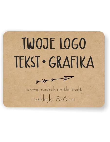 Naklejki Etykiety Reklamowe Eko Kraft Twoje logo z Projektem