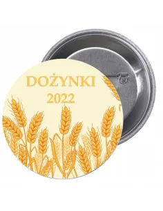 Przypinki Buttony Dożynki 2022 Znaczki Badziki z Grafiką