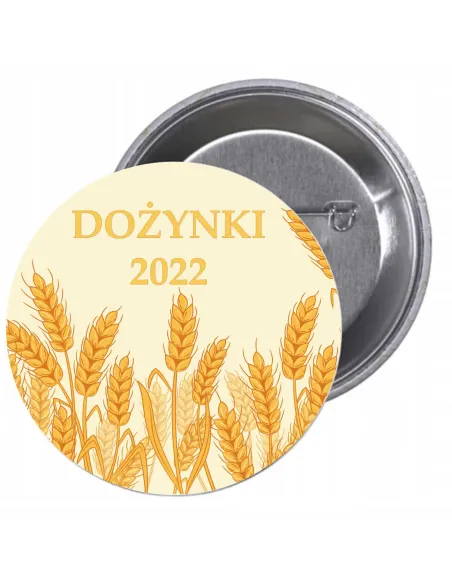 Przypinki Buttony Dożynki 2022 Znaczki Badziki z Grafiką