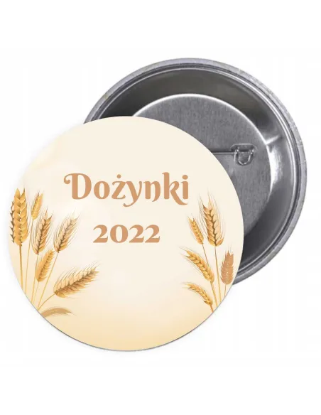 Przypinki Buttony Dożynki 2022 Znaczki Badziki Grafiką
