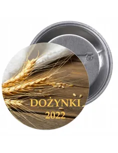 Przypinki Buttony Dożynki 2022 Znaczki Badziki z Nadrukiem