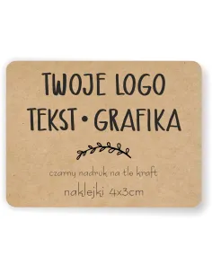 Naklejki Etykiety Reklamowe Eko Kraft Dowolny Nadruk logo