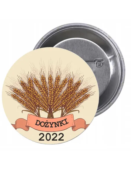 Przypinki Buttony Dożynki 2022 Znaczki Personalizowany