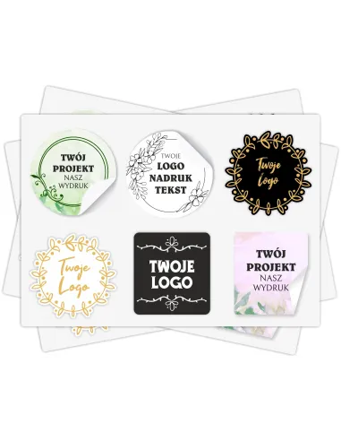 Naklejki Etykiety Reklamowe Dowolny Kształt Nadruk Grafika