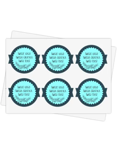 Naklejki Etykiety Reklamowe Dowolny Nadruk Grafika Napis