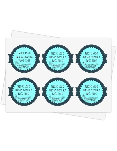 Naklejki Etykiety Reklamowe Dowolny Nadruk Grafika Napis