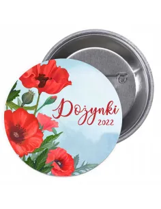Przypinki Buttony Dożynki 2022 Znaczki Badziki z Drukowany
