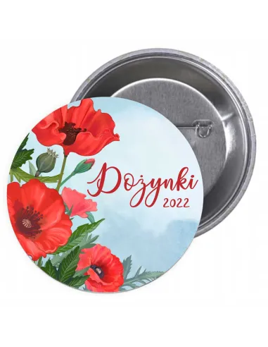 Przypinki Buttony Dożynki 2022 Znaczki Badziki z Drukowany