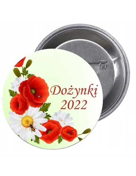 Przypinki Buttony Dożynki 2026 Znaczki Badziki z Grafiką