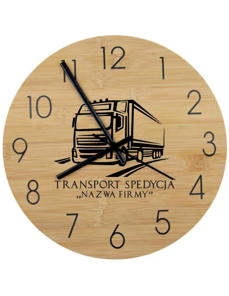 Bambusowy Zegar Ścienny Nadruk UV Biura dla Firm Różne