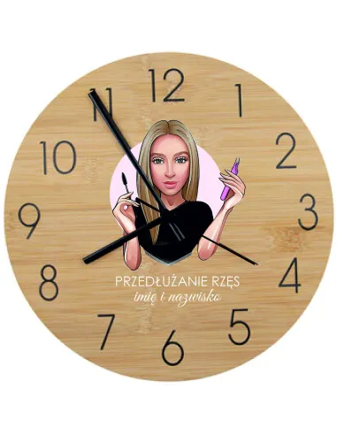 Bambusowy Zegar Ścienny Nadruk UV Biura dla Firm Różne