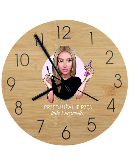 Bambusowy Zegar Ścienny Nadruk UV Biura dla Firm Różne