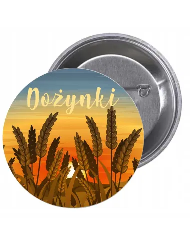 Przypinki Buttony Dożynki Znaczki Badziki Grafiką Reklamowy