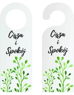 Zawieszka na Drzwi Klamkę Hotelowa Zachowaj Ciszę Plexi