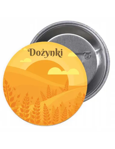 Przypinki Buttony Dożynki Znaczki Badziki Grafiką Pamiątkowe
