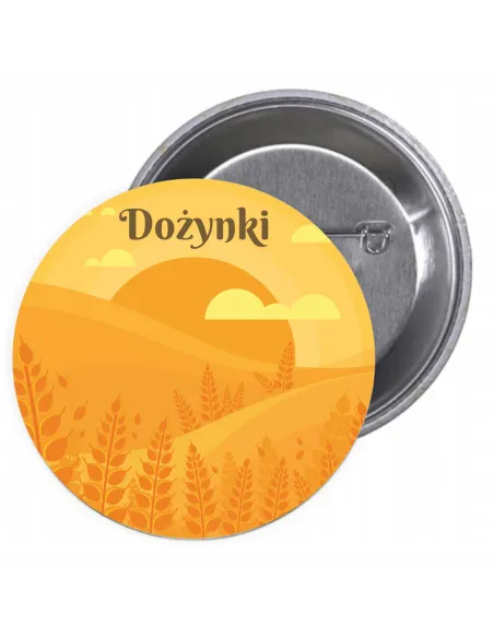 Przypinki Buttony Dożynki Znaczki Badziki Grafiką Pamiątkowe