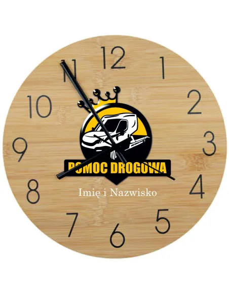 Bambusowy Zegar Ścienny Nadruk UV Biura dla Firm Różne