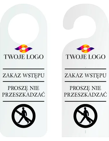 Zawieszka na Drzwi Klamkę Hotelowa Zachowaj Ciszę Plexi