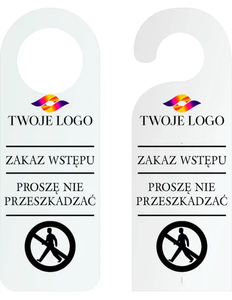 Zawieszka na Drzwi Klamkę Hotelowa Zachowaj Ciszę Plexi