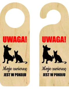 Zawieszka na Drzwi Klamkę Hotelowa Rezerwacja Drewniana