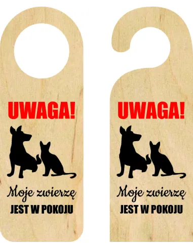 Zawieszka na Drzwi Klamkę Hotelowa Rezerwacja Drewniana