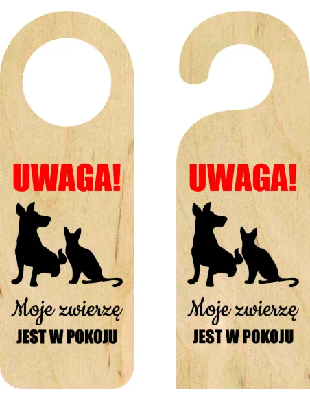 Zawieszka na Drzwi Klamkę Hotelowa Rezerwacja Drewniana