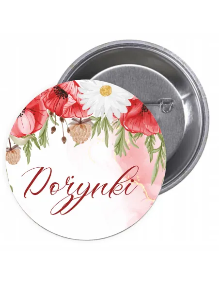 Przypinki Buttony Dożynki Znaczki Badziki z Projektem