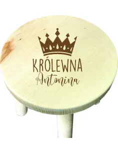 Taborecik Krzesełko Drewniane Dziecka Grawerem Imieniem