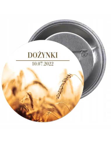 Przypinki Buttony Dożynki Znaczki Badziki na Zamówienie