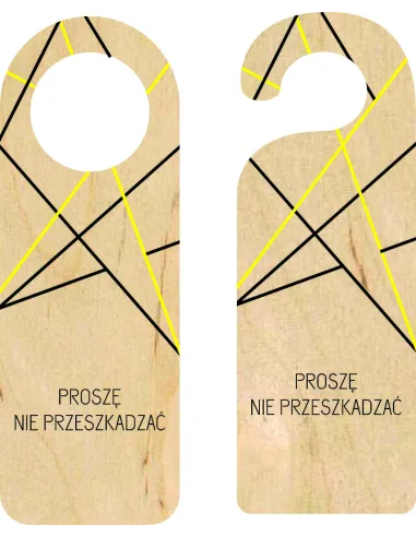 Zawieszka na Drzwi Klamkę Hotelowa Rezerwacja Drewniana