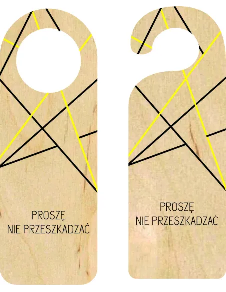 Zawieszka na Drzwi Klamkę Hotelowa Rezerwacja Drewniana